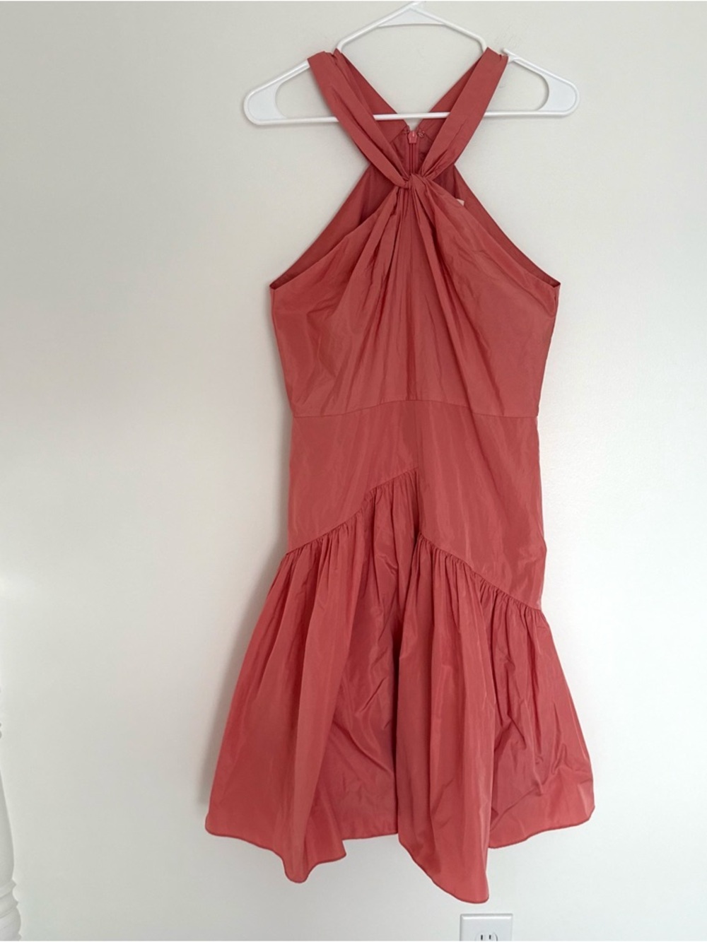 Rebecca Taylor Pink Knot Neck Taffeta Dress - Picture 2 of 7